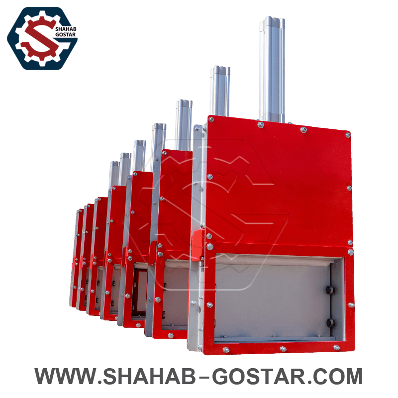 pneumatic slide gate in the animal feed production line